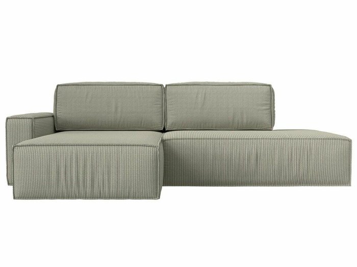 Угловой диван-кровать Прага модерн серо-бежевого цвета левый угол - купить Угловые диваны по цене 78999.0