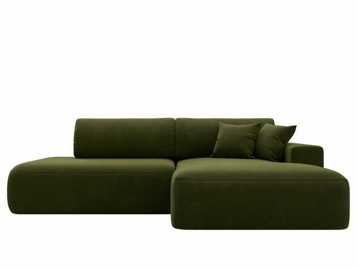 Угловой диван-кровать Лига 036 Модерн зеленого цвета правый угол - купить Угловые диваны по цене 84999.0