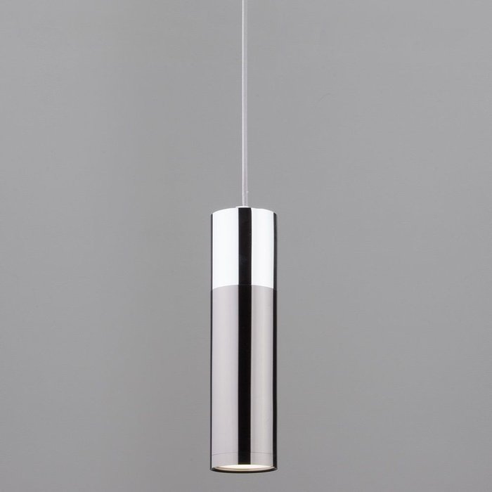 Светодиодный подвесной светильник в стиле лофт 50135/1 LED хром/черный жемчуг Double Topper