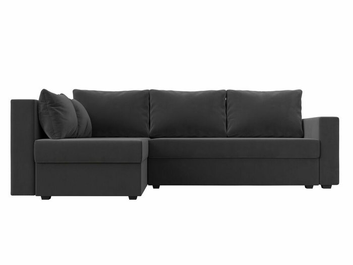 Угловой диван-кровать Мансберг серого цвета левый угол - купить Угловые диваны по цене 42999.0