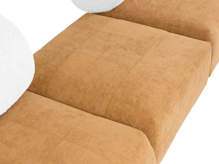 Модульный диван Trevi бело-коричневого цвета - лучшие Прямые диваны в INMYROOM