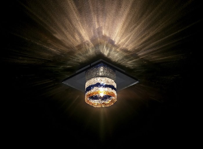 Потолочный светильник Illuminati с плафоном из фактурного стекла - лучшие Встраиваемые споты в INMYROOM