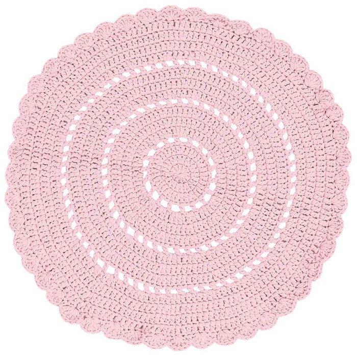 Вязаный коврик Розовый 100 см
