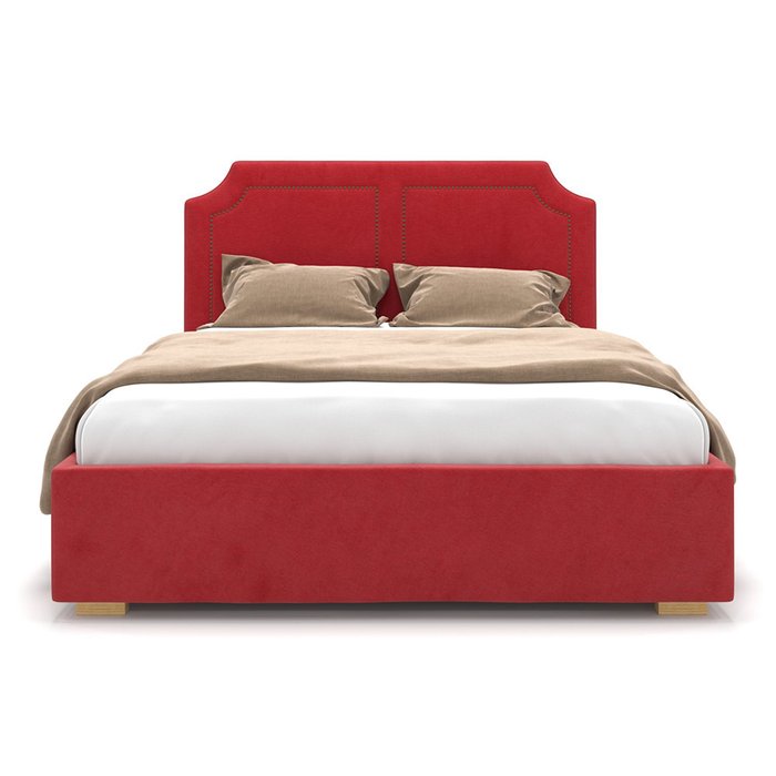 Кровать Kimberly красного цвета с подъемным механизмом 140х200 - лучшие Кровати для спальни в INMYROOM