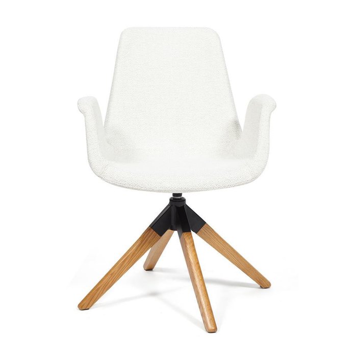Стул Rokin белого цвета  - купить Офисные кресла по цене 11540.0