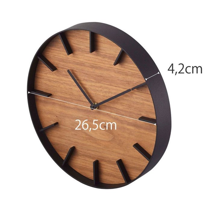 Настенные часы Rin черно-коричневого цвета - купить Часы по цене 6099.0