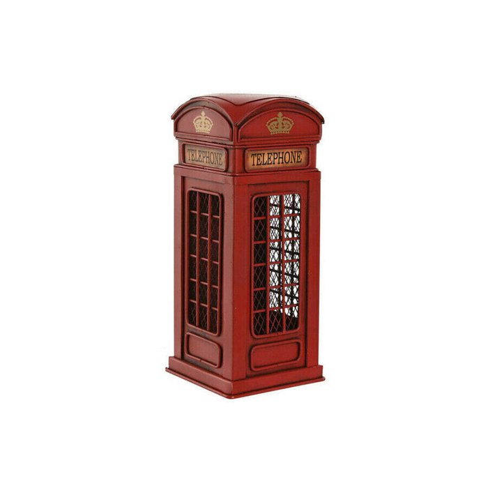 Kопилка Home ESPRIT Металл Vintage кабина 12 x 12 x 28,5 cm