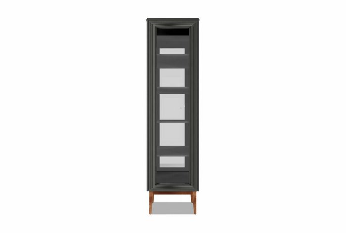 Книжный шкаф Сакраменто черно-серого цвета (левая) - купить Книжные шкафы по цене 113385.0