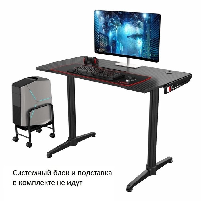 Игровой компьютерный стол черного цвета  - лучшие Письменные столы в INMYROOM