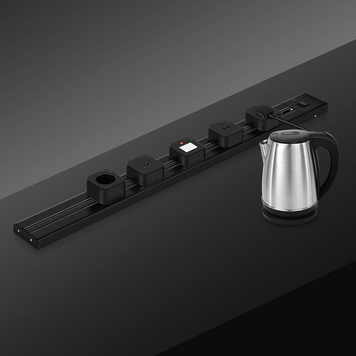Трек накладной Am-track-sockets 385201TOB/100 Black - лучшие Розетки в INMYROOM
