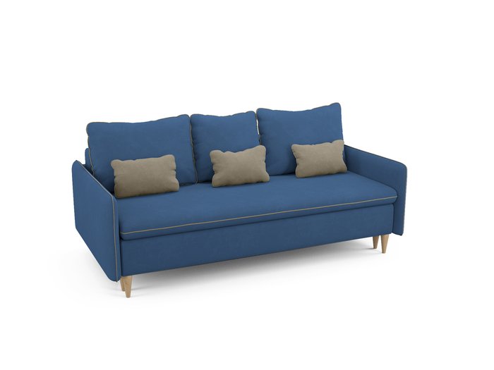 Диван-кровать Ron синего цвета - купить Прямые диваны по цене 60700.0