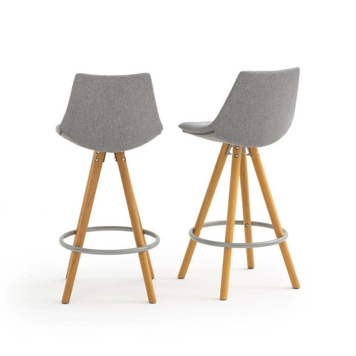 Набор из двух барных стульев Asting серого цвета - купить Барные стулья по цене 25024.0