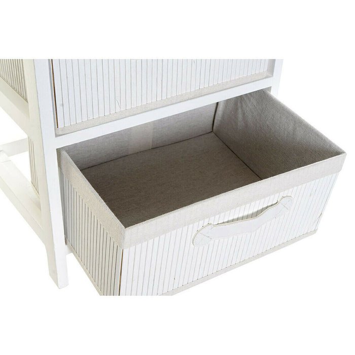 Тумба с ящиками  Белый Бамбук Древесина павловнии 42 x 32 x 45 cm - лучшие Прикроватные тумбы в INMYROOM