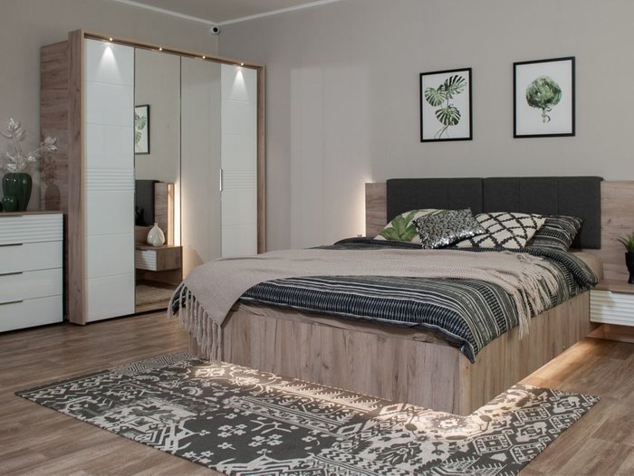 Кровать Джулия 140х200 серо-бежевого цвета - лучшие Кровати для спальни в INMYROOM