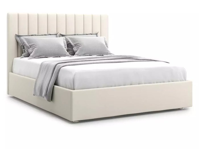 Кровать Premium Mellisa 180х200 светло-бежевого цвета с подъемным механизмом