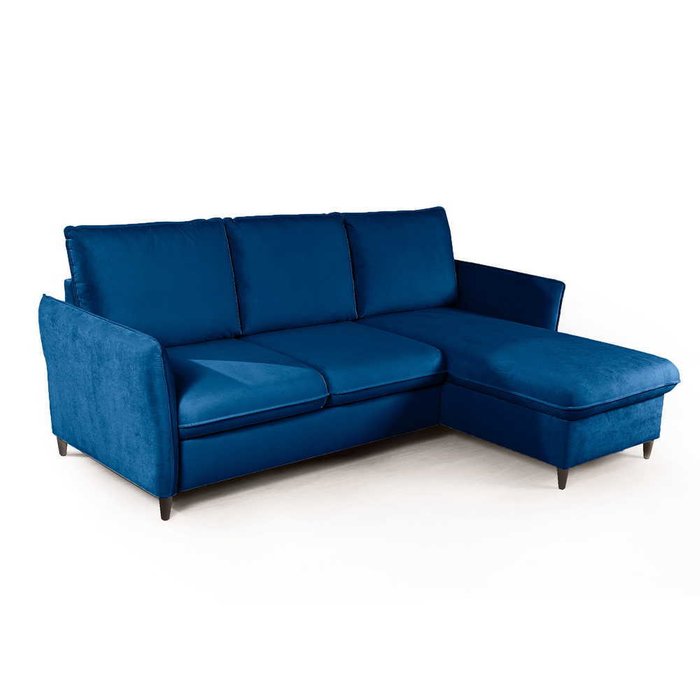 Угловой диван-кровать Парма синего цвета - лучшие Угловые диваны в INMYROOM