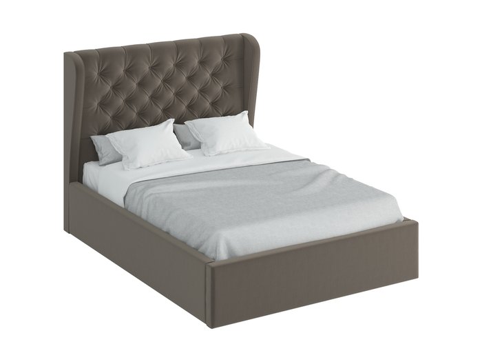 Кровать Jazz Lift серо-коричневого цвета 160х200