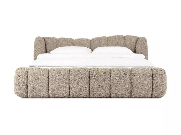 Кровать Litta 160х200 бежевого цвета без подъемного механизма - купить Кровати для спальни по цене 147000.0 Кровать Litta 160х200 бежевого цвета без подъемного механизма - купить Кровати для спальни по цене 147000.0