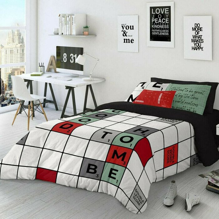 Пододеяльник Naturals Scrabble 180/190 кровать 260 x 220 см - лучшие Пододеяльники в INMYROOM
