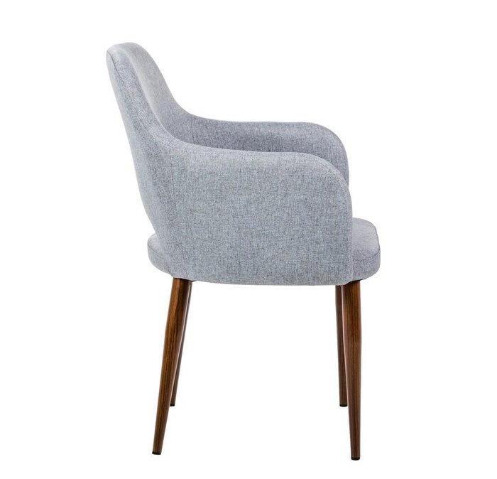 Стул-кресло Ledger серо-коричневого цвета - лучшие Обеденные стулья в INMYROOM