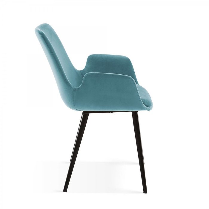 Стул Hermann из велюра бирюзового цвета - купить Обеденные стулья по цене 22990.0
