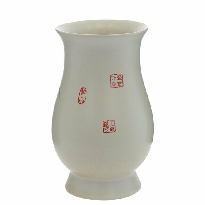 Керамическая ваза Природа L белого цвета - купить Вазы  по цене 4520.0