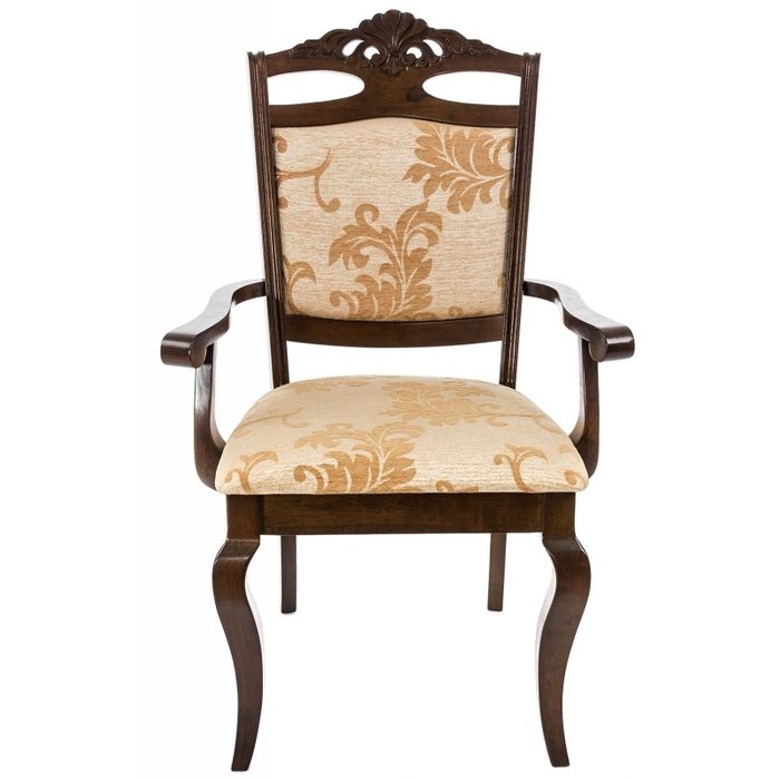 Кресло Demer cappuccino из массива гевеи  - лучшие Обеденные стулья в INMYROOM