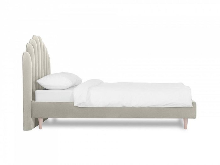 Кровать Queen II Sharlotta L 160х200 светло-серого цвета  - лучшие Кровати для спальни в INMYROOM