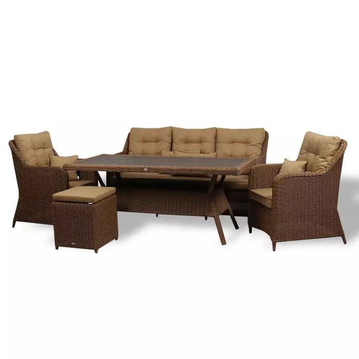 Набор садовой мебели Палермо в цвете зебрано Набор садовой мебели Палермо в цвете зебрано