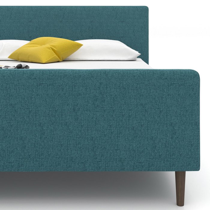 Кровать Scandi на ножках  зеленого цвета 160х200 - лучшие Кровати для спальни в INMYROOM