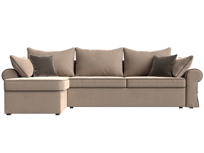 Угловой диван-кровать Элис бежевого цвета левый угол - купить Угловые диваны по цене 67999.0