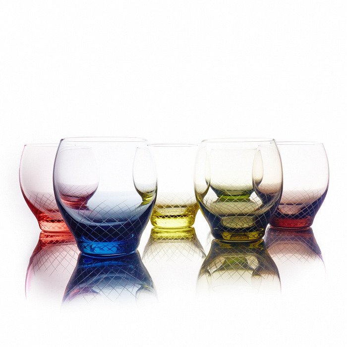 Набор бокалов для воды Sera-Irida из цветного хрусталя