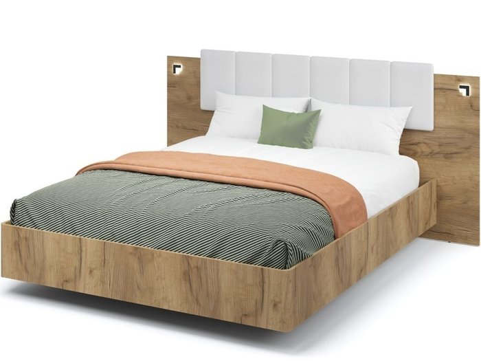 Кровать с подъемным механизмом Мишель 160x200 коричневого цвета - лучшие Кровати для спальни в INMYROOM