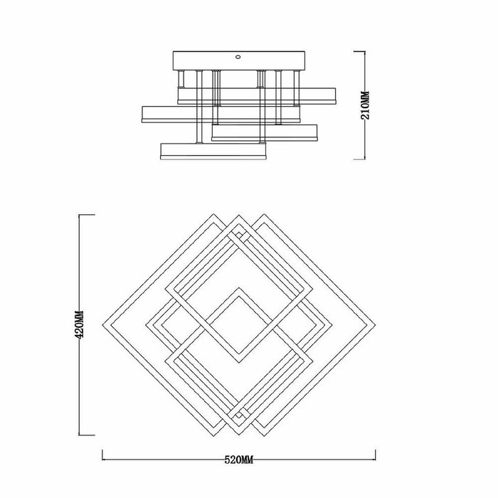 Потолочная люстра Union 10229/4LED White (акрил, цвет белый) - купить Потолочные люстры по цене 14900.0 Потолочная люстра Union 10229/4LED White (акрил, цвет белый) - купить Потолочные люстры по цене 14900.0