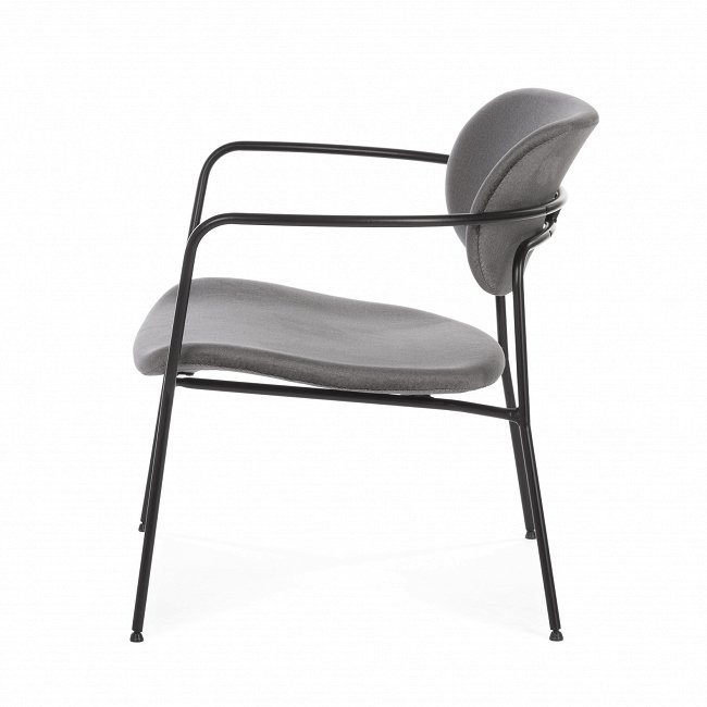 Стул серого цвета на стальных ножках - купить Обеденные стулья по цене 16583.0