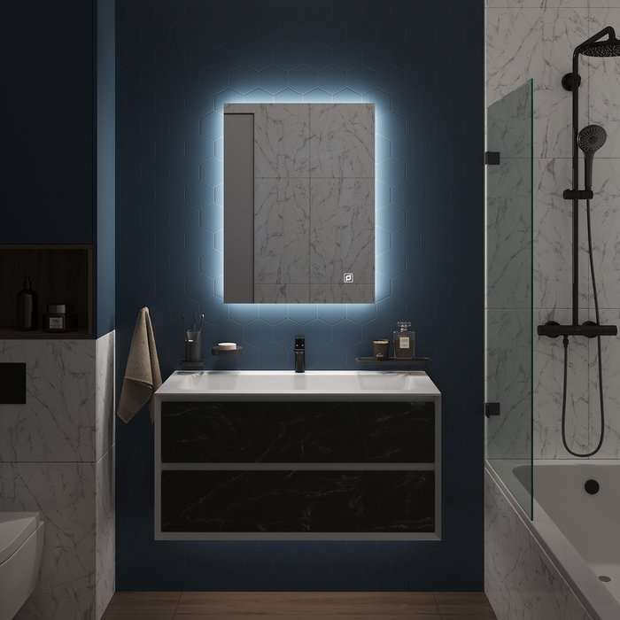 Настенное зеркало Торино 50х80 с LED-подсветкой - купить Настенные зеркала по цене 7582.0