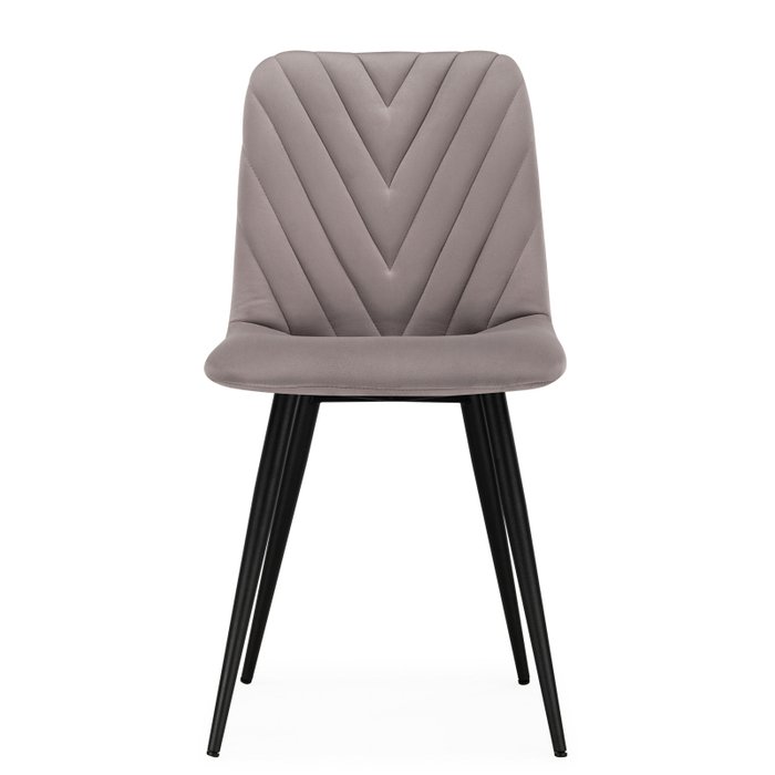 Стул Ральф серо-бежевого цвета с черными ножками - купить Обеденные стулья по цене 4180.0