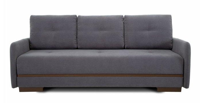 Прямой диван-кровать Марио Slim темно-серого цвета