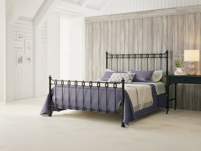 Кровать Капель 140х200 черно-глянцевого цвета - купить Кровати для спальни по цене 62911.0