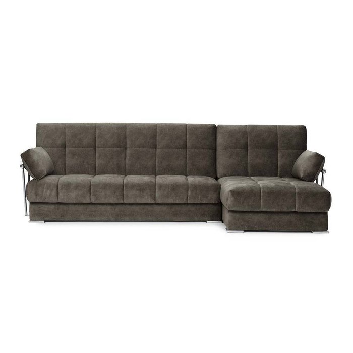 Угловой диван-кровать Дудинка Ламбре серого цвета