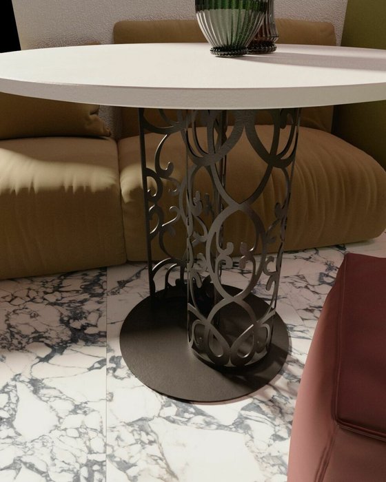Обеденный стол Орнамент с белой столешницей  - купить Обеденные столы по цене 82700.0