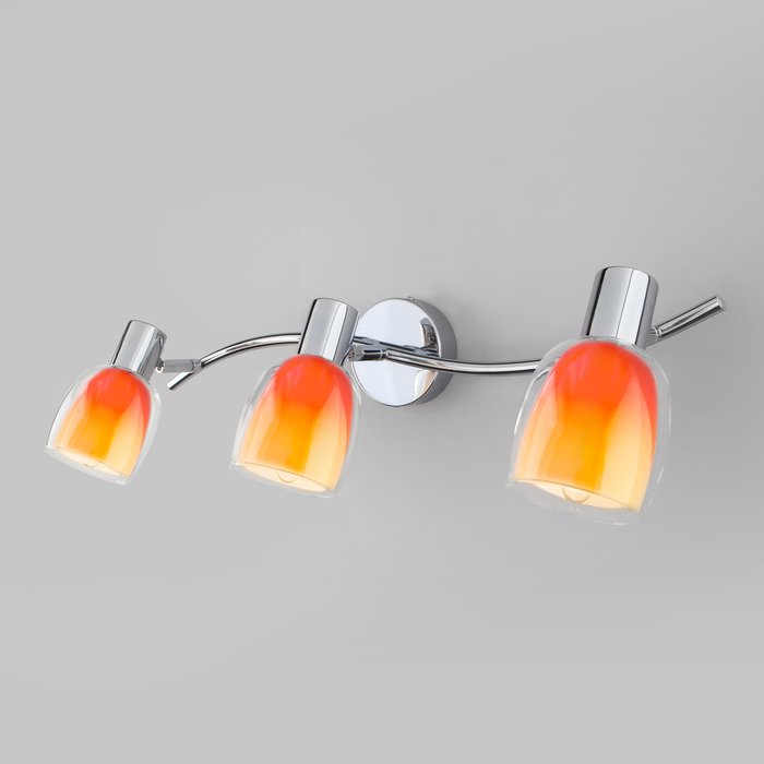 Настенный светильник со стеклянными плафонами 20119/3 оранжевый