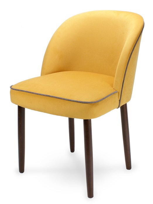 Стул-кресло мягкий Tempo желтого цвета