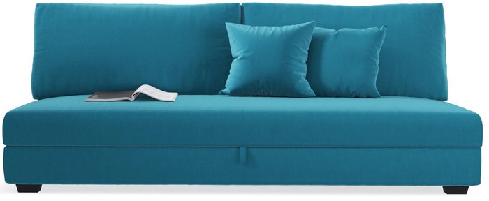 Прямой диван-кровать Forest бирюзового цвета - купить Прямые диваны по цене 39142.0