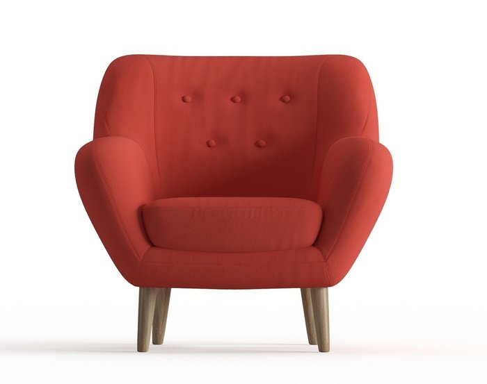 Кресло Cloudy в обивке из велюра оранжевого цвета - купить Интерьерные кресла по цене 15250.0