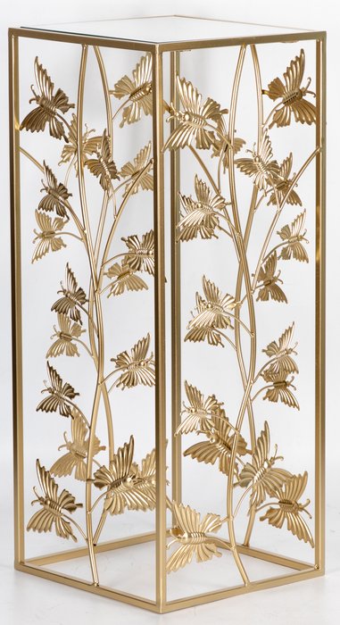 Подставка интерьерная M золотого цвета с зеркальной столешницей - лучшие Консоли в INMYROOM