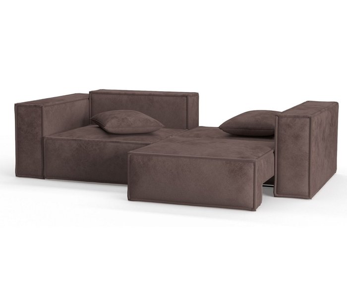Диван-кровать из велюра Ли Рой светло-коричневого цвета - лучшие Прямые диваны в INMYROOM