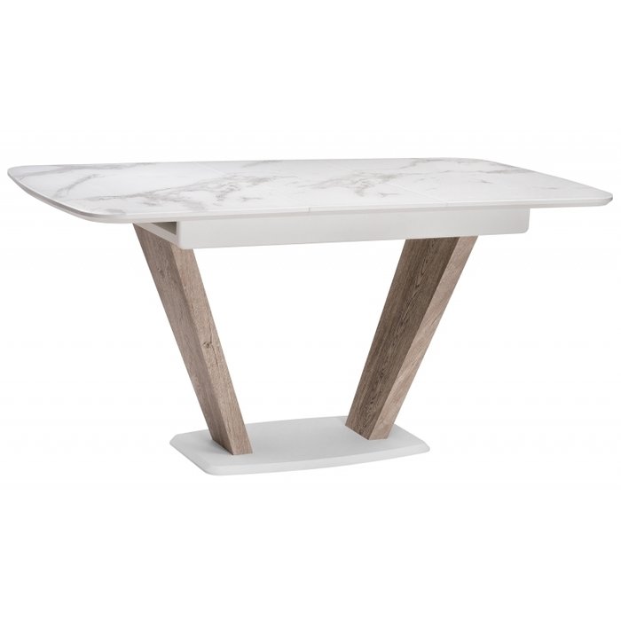 Раздвижной обеденный стол Петир белого цвета - купить Обеденные столы по цене 24990.0