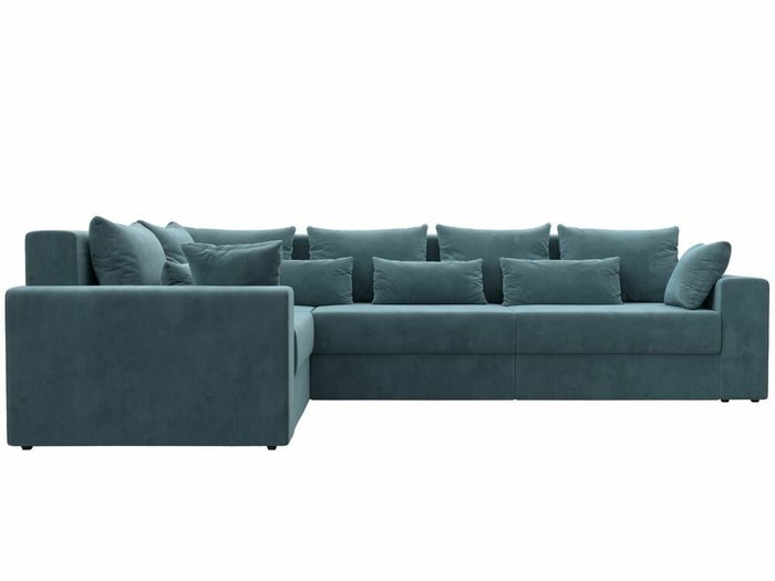 Угловой диван-кровать Майами Long темно-бирюзового цвета левый угол - купить Угловые диваны по цене 88999.0