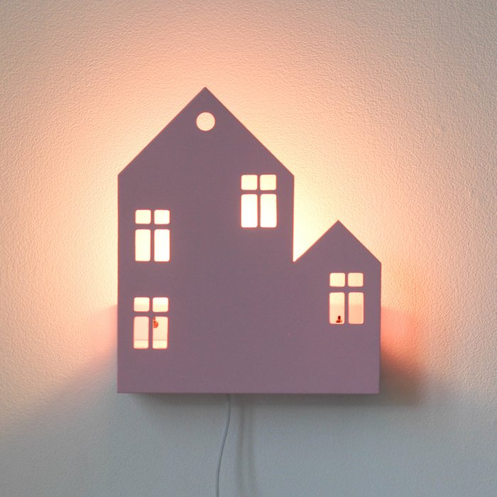 Светильник-домик "Lyon" розовый - купить Настенные детские светильники по цене 1490.0